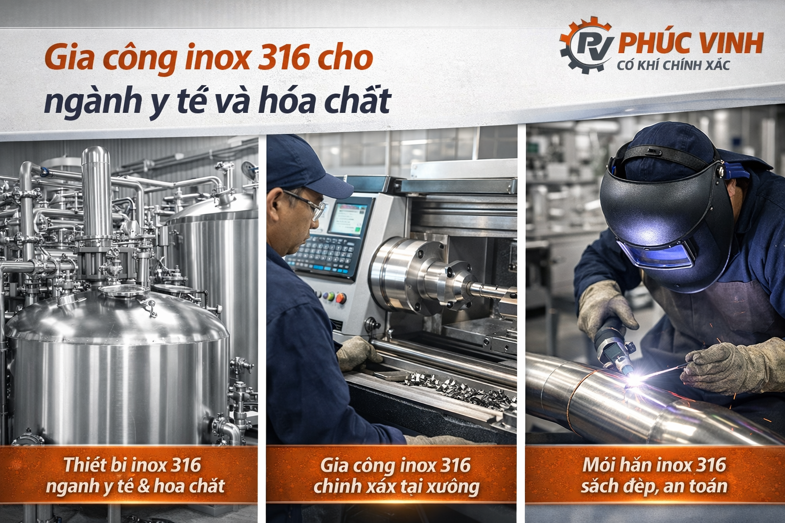 Gia công inox 316 trong ngành y tế