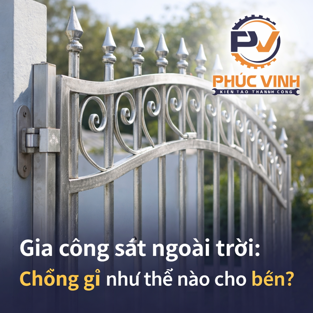 Cổng sắt bảo vệ ngoài trời