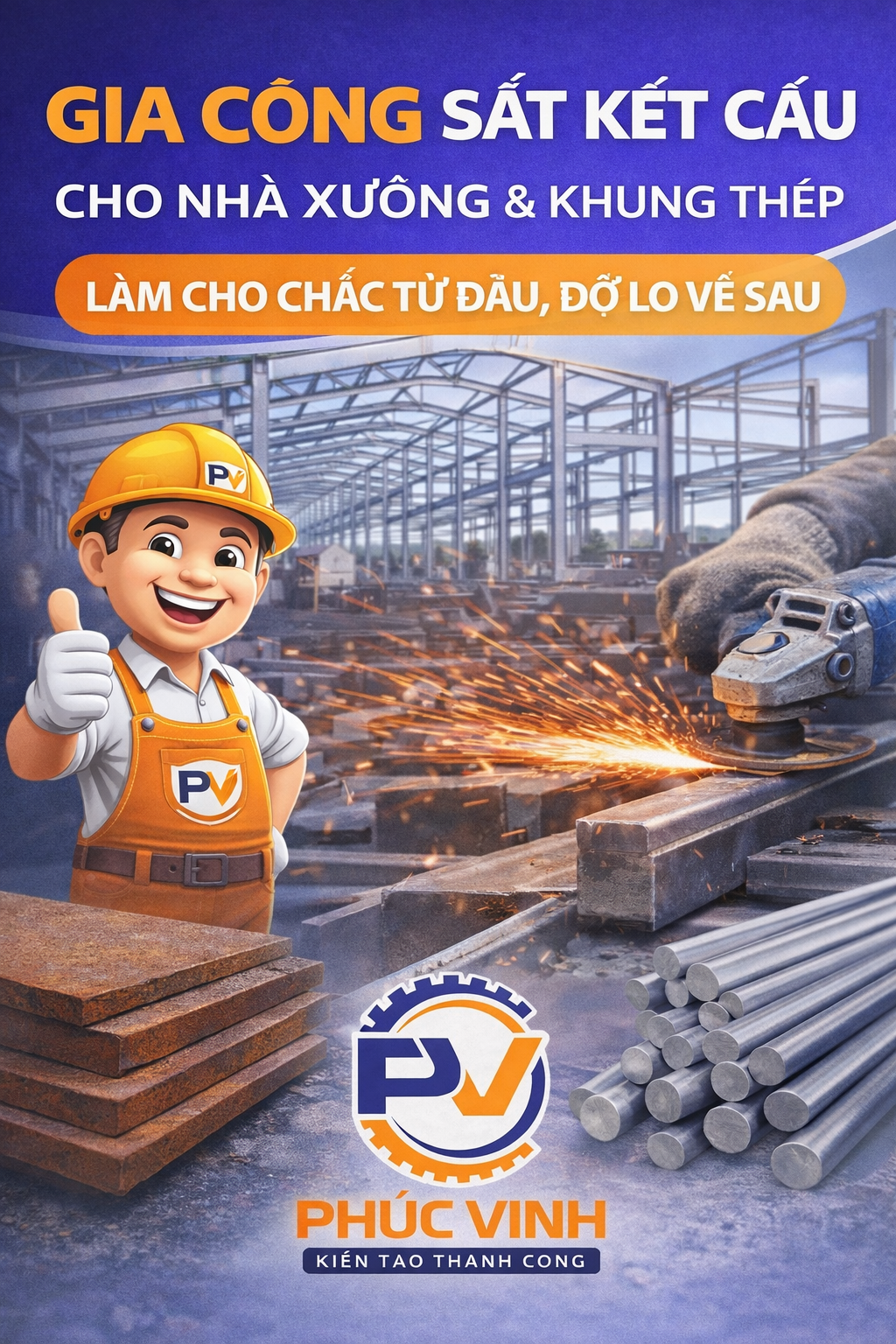 Dịch vụ gia công sắt kết cấu chất lượng