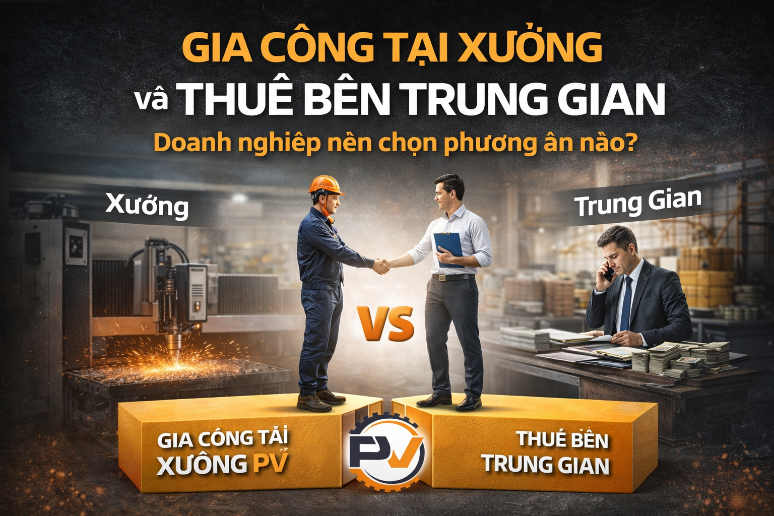 Lựa chọn giữa xưởng và trung gian