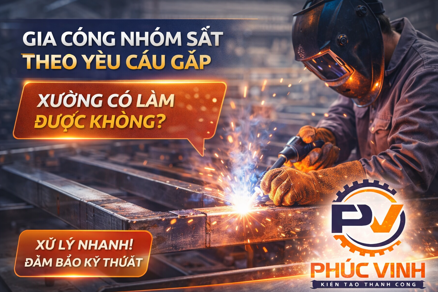 Quá trình hàn trong xưởng công nghiệp